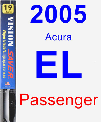 Passenger Wiper Blade for 2005 Acura EL - Vision Saver