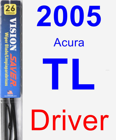 Driver Wiper Blade for 2005 Acura TL - Vision Saver