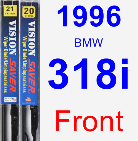 Front Wiper Blade Pack for 1996 BMW 318i - Vision Saver