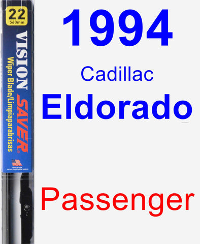 Passenger Wiper Blade for 1994 Cadillac Eldorado - Vision Saver