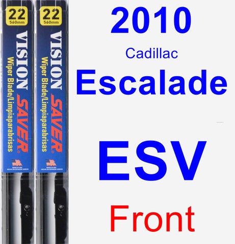 Front Wiper Blade Pack for 2010 Cadillac Escalade ESV - Vision Saver