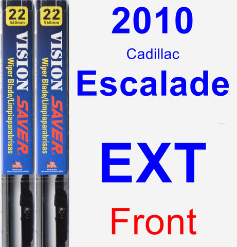 Front Wiper Blade Pack for 2010 Cadillac Escalade EXT - Vision Saver