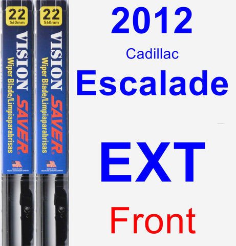 Front Wiper Blade Pack for 2012 Cadillac Escalade EXT - Vision Saver
