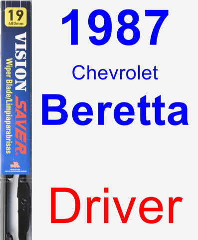 Driver Wiper Blade for 1987 Chevrolet Beretta - Vision Saver