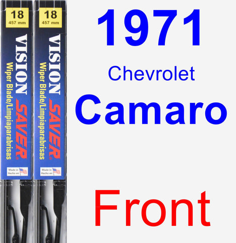 Front Wiper Blade Pack for 1971 Chevrolet Camaro - Vision Saver