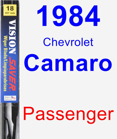 Passenger Wiper Blade for 1984 Chevrolet Camaro - Vision Saver