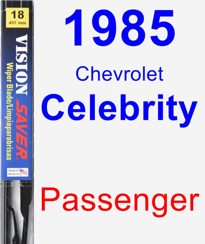 Passenger Wiper Blade for 1985 Chevrolet Celebrity - Vision Saver
