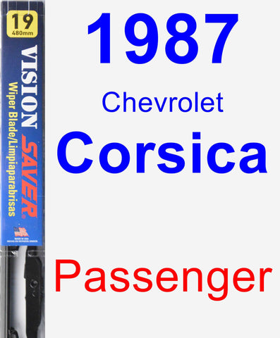 Passenger Wiper Blade for 1987 Chevrolet Corsica - Vision Saver