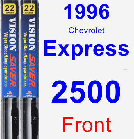 Front Wiper Blade Pack for 1996 Chevrolet Express 2500 - Vision Saver