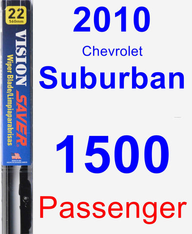 Passenger Wiper Blade for 2010 Chevrolet Suburban 1500 - Vision Saver