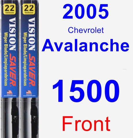 Front Wiper Blade Pack for 2005 Chevrolet Avalanche 1500 - Vision Saver