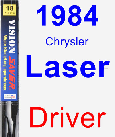 Driver Wiper Blade for 1984 Chrysler Laser - Vision Saver