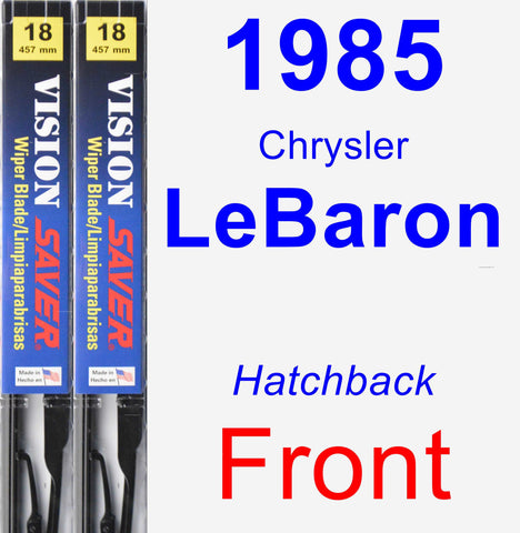 Front Wiper Blade Pack for 1985 Chrysler LeBaron - Vision Saver