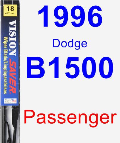 Passenger Wiper Blade for 1996 Dodge B1500 - Vision Saver