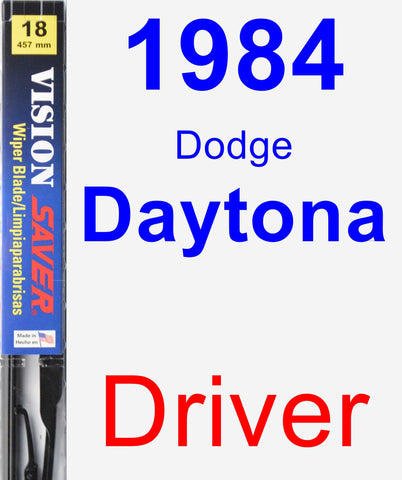 Driver Wiper Blade for 1984 Dodge Daytona - Vision Saver