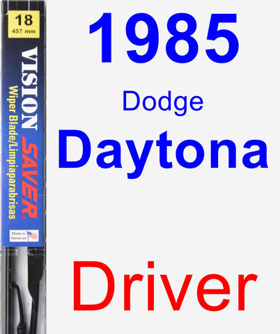 Driver Wiper Blade for 1985 Dodge Daytona - Vision Saver