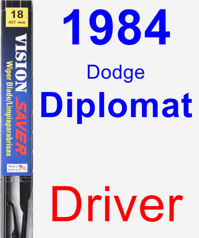 Driver Wiper Blade for 1984 Dodge Diplomat - Vision Saver