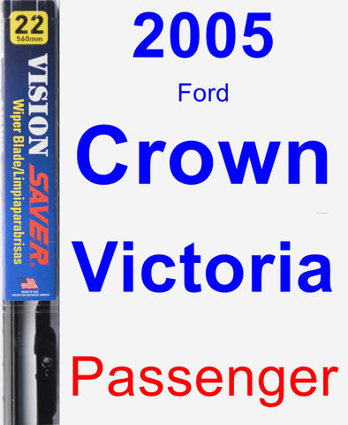 Passenger Wiper Blade for 2005 Ford Crown Victoria - Vision Saver