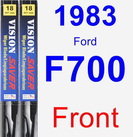 Front Wiper Blade Pack for 1983 Ford F700 - Vision Saver