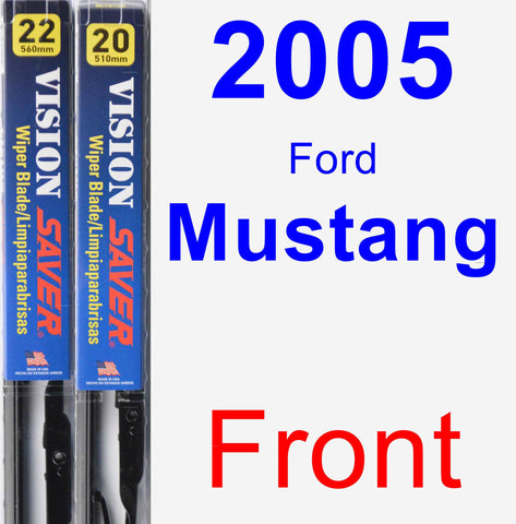 Front Wiper Blade Pack for 2005 Ford Mustang - Vision Saver