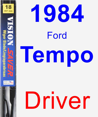 Driver Wiper Blade for 1984 Ford Tempo - Vision Saver