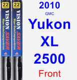 Front Wiper Blade Pack for 2010 GMC Yukon XL 2500 - Vision Saver