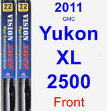 Front Wiper Blade Pack for 2011 GMC Yukon XL 2500 - Vision Saver