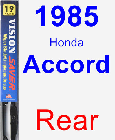 Rear Wiper Blade for 1985 Honda Accord - Vision Saver