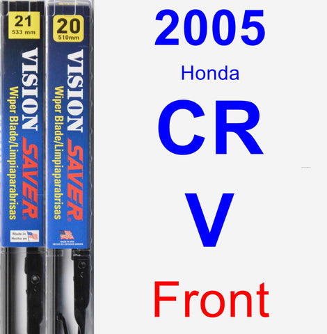 Front Wiper Blade Pack for 2005 Honda CR-V - Vision Saver