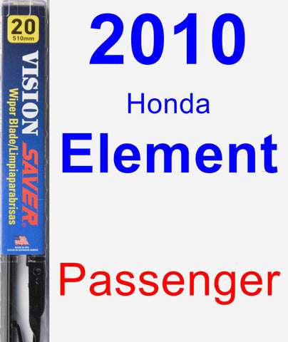 Passenger Wiper Blade for 2010 Honda Element - Vision Saver