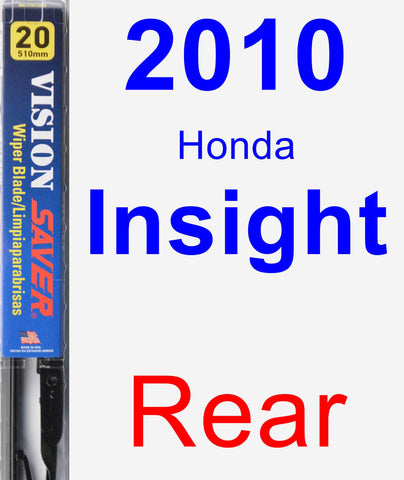 Rear Wiper Blade for 2010 Honda Insight - Vision Saver