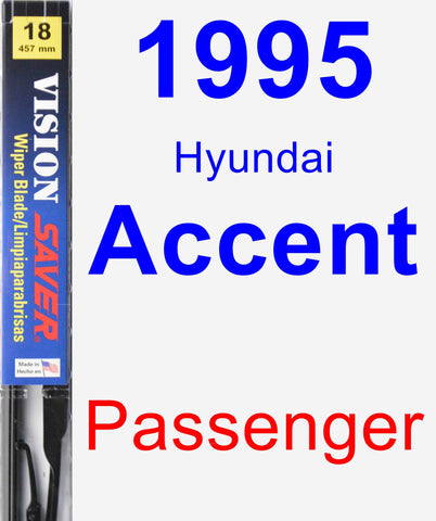 Passenger Wiper Blade for 1995 Hyundai Accent - Vision Saver