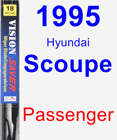 Passenger Wiper Blade for 1995 Hyundai Scoupe - Vision Saver