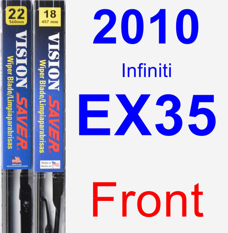 Front Wiper Blade Pack for 2010 Infiniti EX35 - Vision Saver