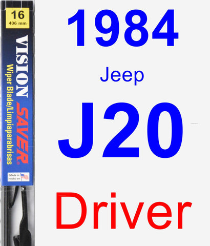 Driver Wiper Blade for 1984 Jeep J20 - Vision Saver