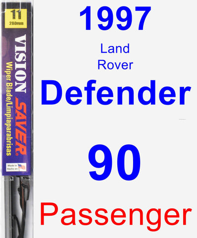 Passenger Wiper Blade for 1997 Land Rover Defender 90 - Vision Saver