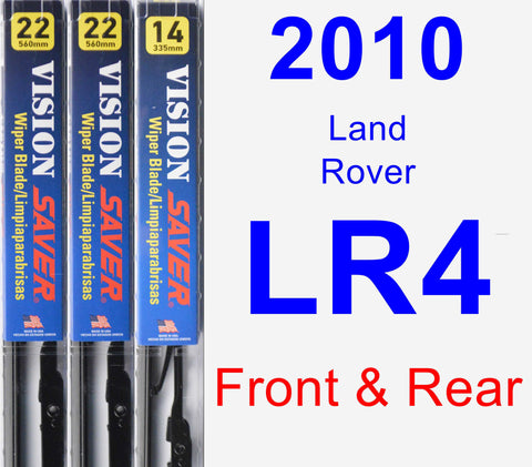 Front & Rear Wiper Blade Pack for 2010 Land Rover LR4 - Vision Saver