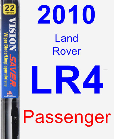 Passenger Wiper Blade for 2010 Land Rover LR4 - Vision Saver