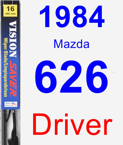 Driver Wiper Blade for 1984 Mazda 626 - Vision Saver