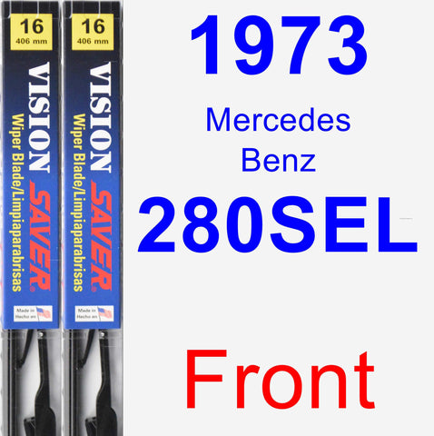 Front Wiper Blade Pack for 1973 Mercedes-Benz 280SEL - Vision Saver