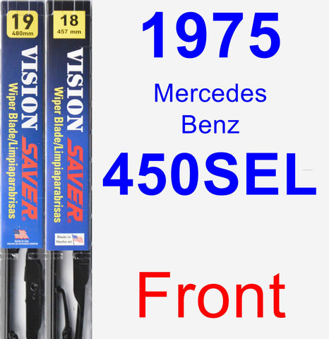 Front Wiper Blade Pack for 1975 Mercedes-Benz 450SEL - Vision Saver