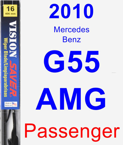 Passenger Wiper Blade for 2010 Mercedes-Benz G55 AMG - Vision Saver