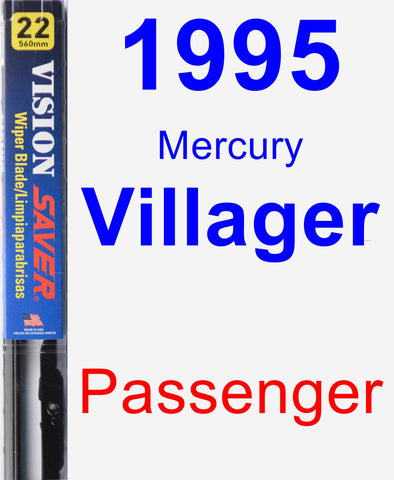 Passenger Wiper Blade for 1995 Mercury Villager - Vision Saver