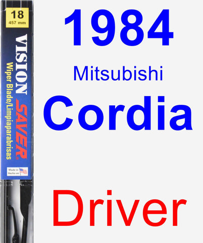 Driver Wiper Blade for 1984 Mitsubishi Cordia - Vision Saver