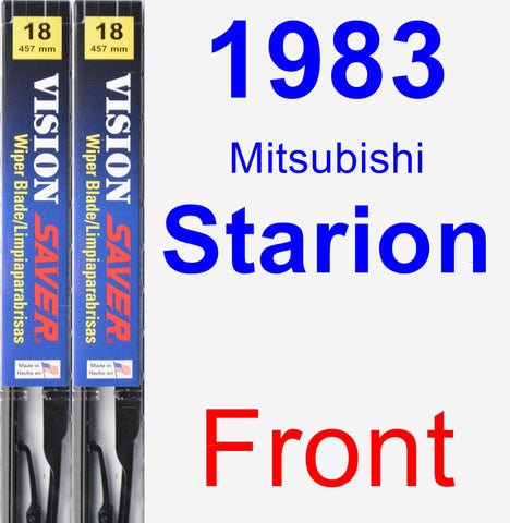 Front Wiper Blade Pack for 1983 Mitsubishi Starion - Vision Saver