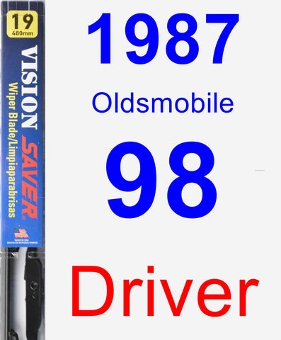 Driver Wiper Blade for 1987 Oldsmobile 98 - Vision Saver