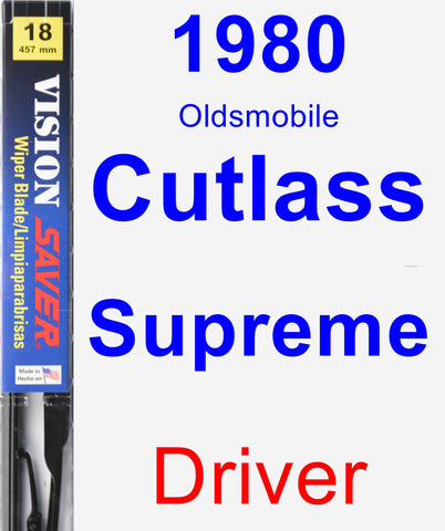 Driver Wiper Blade for 1980 Oldsmobile Cutlass Supreme - Vision Saver
