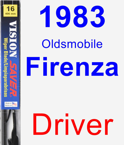Driver Wiper Blade for 1983 Oldsmobile Firenza - Vision Saver