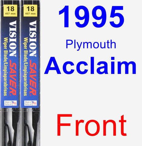 Front Wiper Blade Pack for 1995 Plymouth Acclaim - Vision Saver