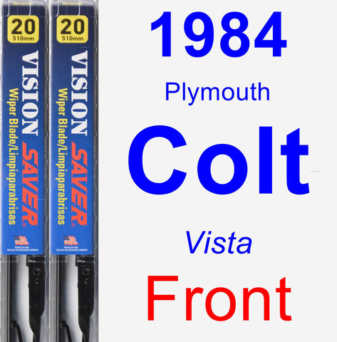 Front Wiper Blade Pack for 1984 Plymouth Colt - Vision Saver